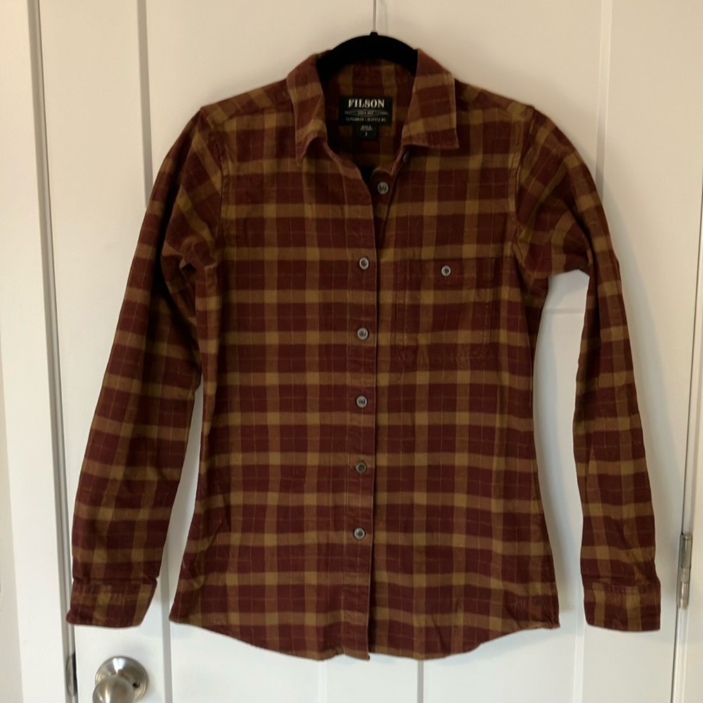 Filson heavyweight plaid flannel shirt S